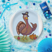 Assiettes En Carton dinde de vacances (Fête)