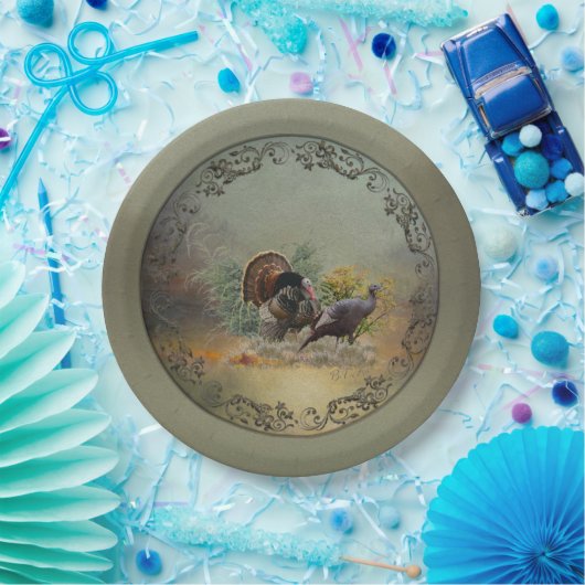 Assiettes En Carton Dinde sauvage (Fête)