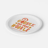 Assiettes En Carton Dîner Amical Gobble Til You Wobble (Angle)