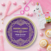 Assiettes En Carton Dîner Art Déco De Mariage À La Réception (Fête)