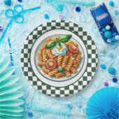 Assiettes En Carton Dîner aux pâtes en spirale (Fête)