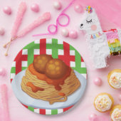 Assiettes En Carton Dîner aux spaghetti (Fête)