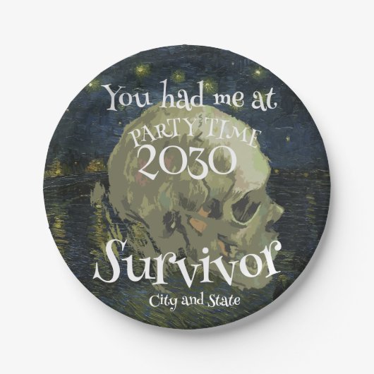 Assiettes En Carton Diner Bonne Heure Filles Garçons Nuit Sortie 2024 (Devant)