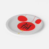 Assiettes En Carton Dîner chinois de bonheur chinois de symbole (Angle)