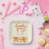 Assiettes En Carton Dîner Citrouille Thanksgiving (Fête)