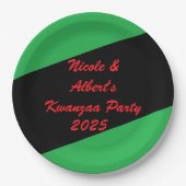 Assiettes En Carton Dîner cool Kwanzaa (Devant)