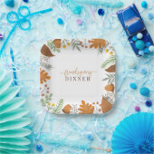 Assiettes En Carton Dîner d'action d'automne moderne (Fête)