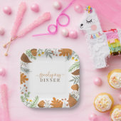 Assiettes En Carton Dîner d'action d'automne moderne (Fête)