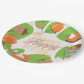 Assiettes En Carton Dîner d'action de grâce Turquie Citrouille automne (Angle)