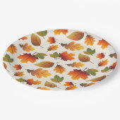 Assiettes En Carton Dîner d'action de grâces Automne / Automne Feuille (Angle)