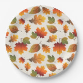 Assiettes En Carton Dîner d'action de grâces Automne / Automne Feuille (Devant)