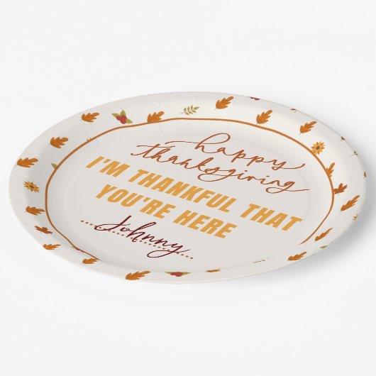 Assiettes En Carton Dîner d'amitié Script Boho Party Table (Angle)