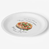 Assiettes En Carton Dîner d'amour et de pizza moderne Papier (Angle)