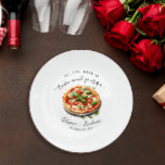 Assiettes En Carton Dîner d'amour et de pizza moderne Papier<br><div class="desc">Plaques en papier papier pour le dîner de la répétition de l'amour et de la pizza moderne. Éléments correspondants disponibles.</div>
