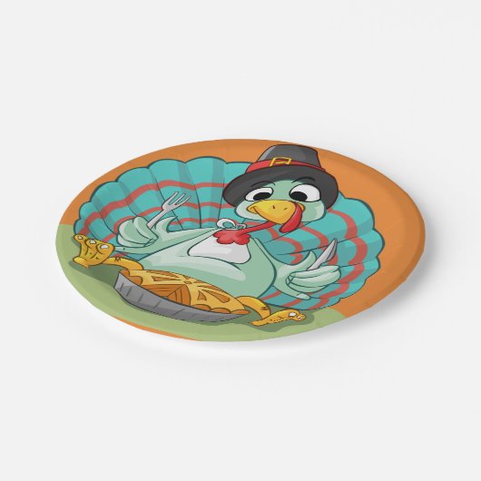 Assiettes En Carton Dîner de la Turquie (Angle)