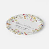 Assiettes En Carton Dîner de répétition botanique fleur sauvage Boho (Angle)