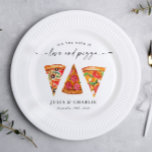 Assiettes En Carton Dîner de répétition d'amour et de pizza<br><div class="desc">Plaques de papier pour le dîner Love et Pizza</div>