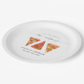 Assiettes En Carton Dîner de répétition d'amour et de pizza (Angle)