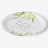 Assiettes En Carton Dîner de répétition d'art de l'aquarelle feuille E (Angle)