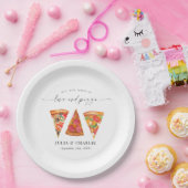 Assiettes En Carton Dîner de répétition Love and Pizza (Fête)