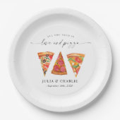 Assiettes En Carton Dîner de répétition Love and Pizza (Devant)