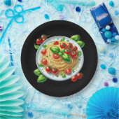 Assiettes En Carton Dîner des amateurs de spaghetti amusants (Fête)