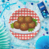 Assiettes En Carton Dîner dîner italien de boulettes de viande (Fête)