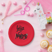 Assiettes En Carton Dîner Feliz Navidad Christmas (Fête)