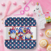 Assiettes En Carton Dîner Patriotic Gnomes en papier (Fête)