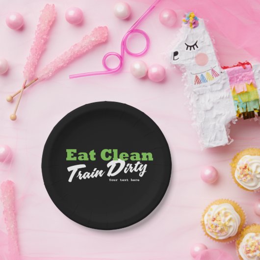 Assiettes En Carton DÎNER PROPRE TRAIN DIRTY Gym Fitout Party (Fête)