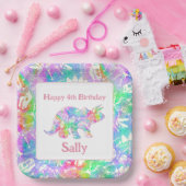 Assiettes En Carton Dino Dig arc-en-ciel (Fête)