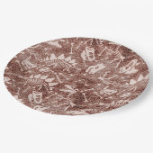 Assiettes En Carton Dino Dig brown   (Angle)