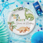 Assiettes En Carton Dino-mite fête 1er anniversaire (Fête)