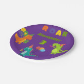 Assiettes En Carton Dino-tastic fête d'anniversaire de 3 ans (Angle)