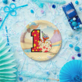 Assiettes En Carton Dinosaur 1er anniversaire fête (Fête)