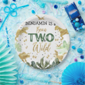 Assiettes En Carton Dinosaur 2e fête d'anniversaire (Fête)