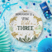 Assiettes En Carton Dinosaur 3ème anniversaire garçon fête (Fête)