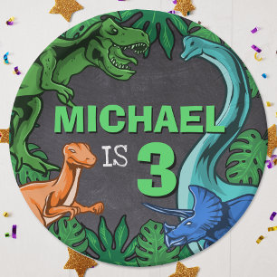Assiettes En Carton Dinosaur Anniversaire Dino Trex Jeunes Garçons pr