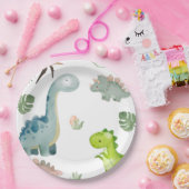 Assiettes En Carton Dinosaur Anniversaire Document de fête (Fête)