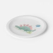 Assiettes En Carton Dinosaur Balloon Plaque de papier d'anniversaire d (Angle)