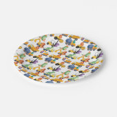 Assiettes En Carton Dinosaur Construction Crew fête d'anniversaire (Angle)