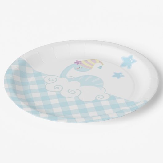 Assiettes En Carton Dinosaur Dormir (Angle)