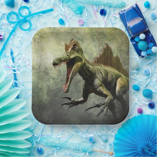 Assiettes En Carton Dinosaur effrayant (Fête)