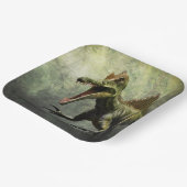 Assiettes En Carton Dinosaur effrayant (Angulaire)
