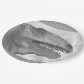 Assiettes En Carton Dinosaur effrayant (Angle)