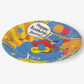 Assiettes En Carton Dinosaur fête d'anniversaire (Angle)