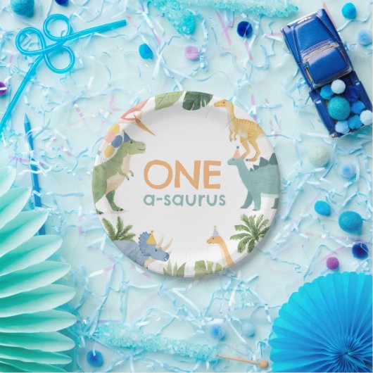 Assiettes En Carton Dinosaur fête d'anniversaire (Fête)