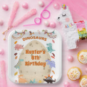 Assiettes En Carton Dinosaur fête d'anniversaire avec l'oeuf géant Din (Fête)