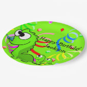 Assiettes En Carton Dinosaur Happy Birthday Plaques de papier (Angle)