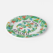 Assiettes En Carton Dinosaur Joyeux anniversaire Jurassic Jungle Papie (Angle)